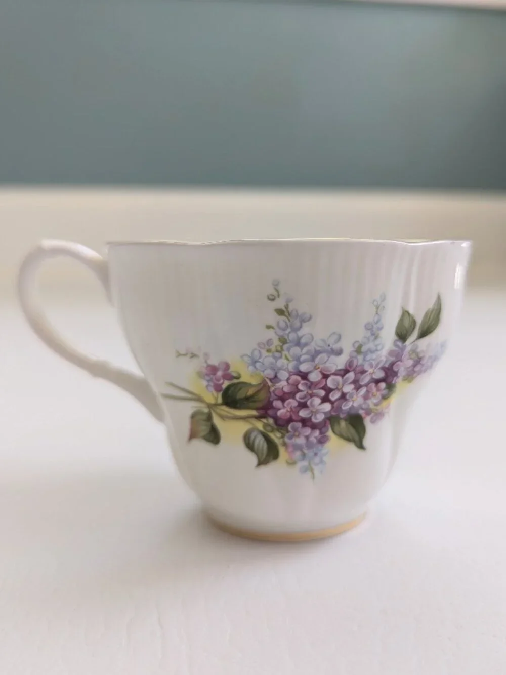 Royal Albert Blossom Time Lilac Teacup & Saucer Bone China England Gilt